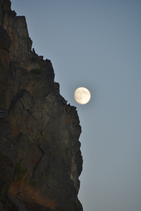 full moon over mtn